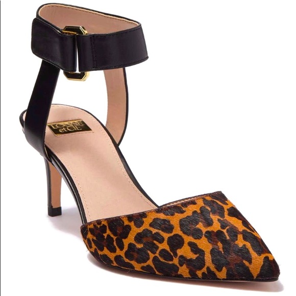 Louise et Cie Grettah Leopard calf hair strap pump - Picture 2 of 8
